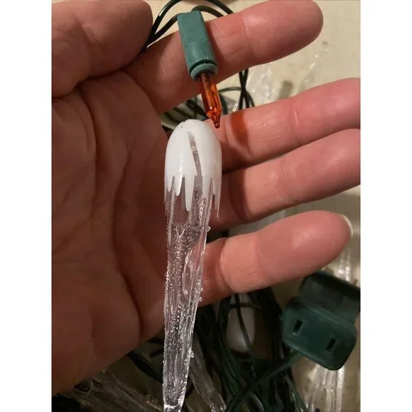 Midget Icicle Lights 20 Multicolor Indoor Outdoor String Christmas Lights - Picture 8 of 8